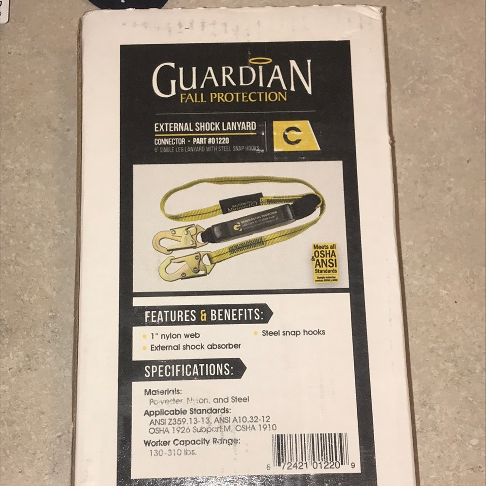Guardian External Shock Lanyard Connector Part #01220 NIB